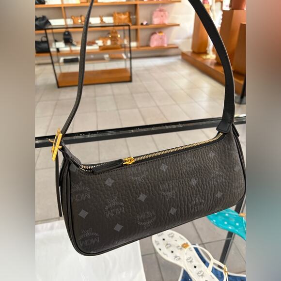 MCM Aren Logo Printed Small Shoulder Bag - Picture 3 of 9